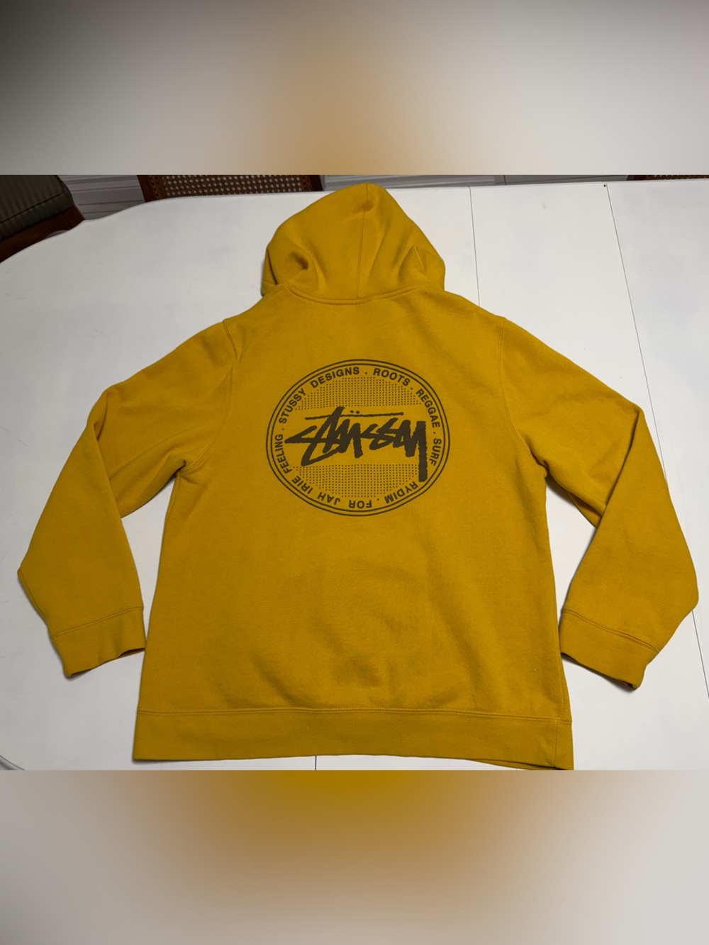 Vintage Stussy Mustard Yellow Hoodie